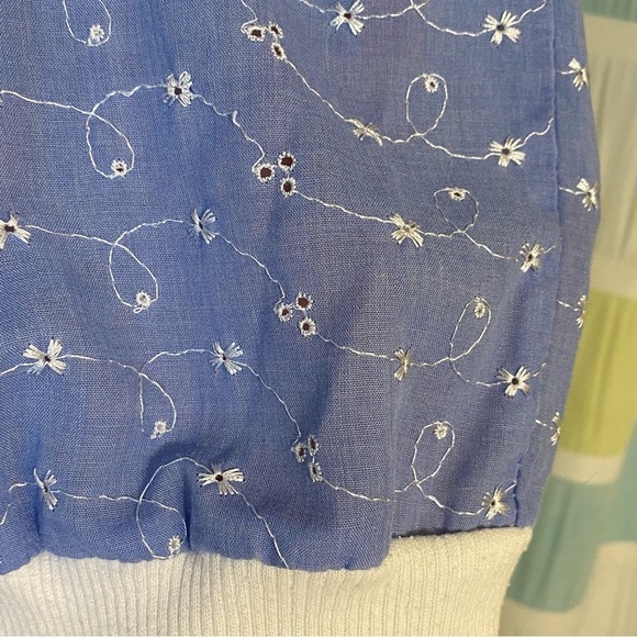 Vintage Eyelit Embroidered Blouse High Ectane Designs Sz Small - Picture 5 of 9